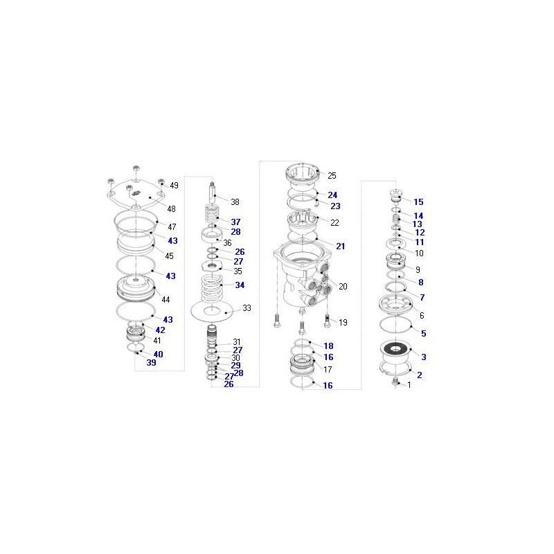 JGO. DE REPARACION DE VALV. DISTRIBUIDORA KNORR BREMSE II35270