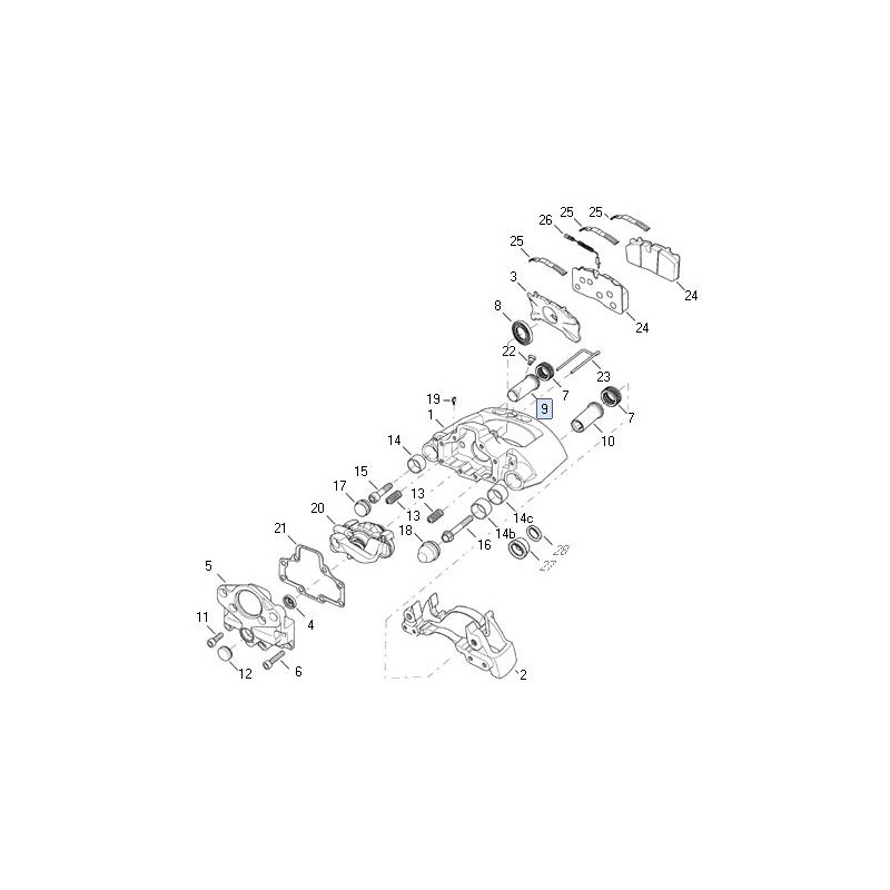 PERNO GUIA CORTA CALIPER DE FRENO N 6131512454